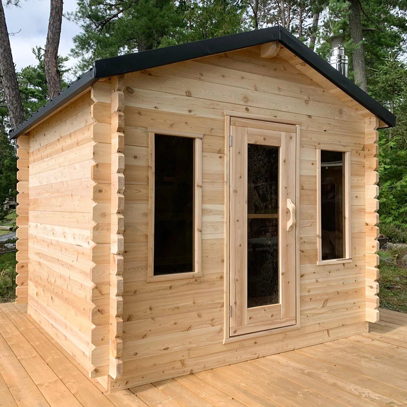 Dundalk Leisure Canadian Timber Georgian Cabin Sauna CTC88W - Secret Saunas