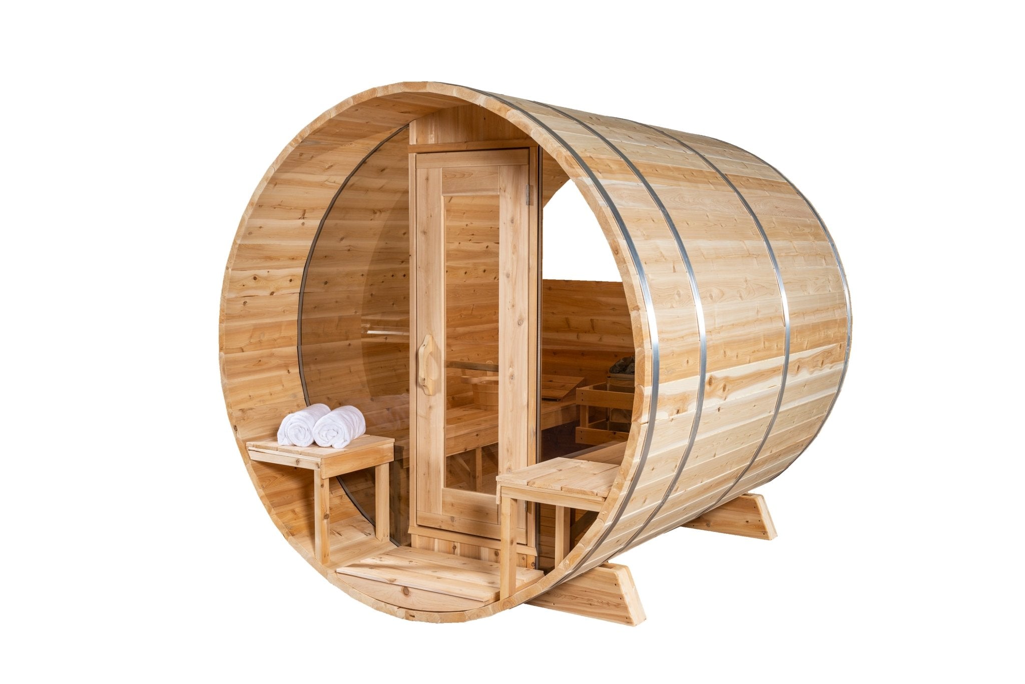 Dundalk Leisure Canadian Timber Serenity MP CTC2245MP Outdoor Barrel Sauna - Secret Saunas