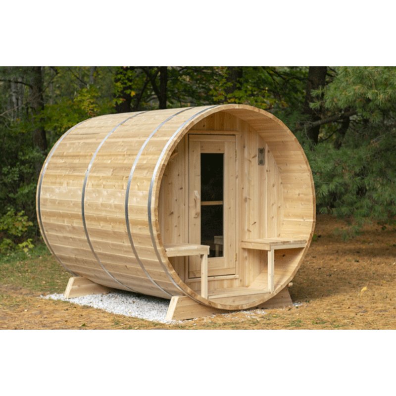 Dundalk Leisure Craft Canadian Timber Serenity Barrel Sauna CTC2245W - Secret Saunas