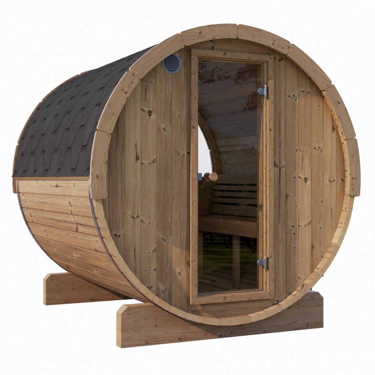 SaunaLife Model E8W Sauna Barrel with back Window - Secret Saunas