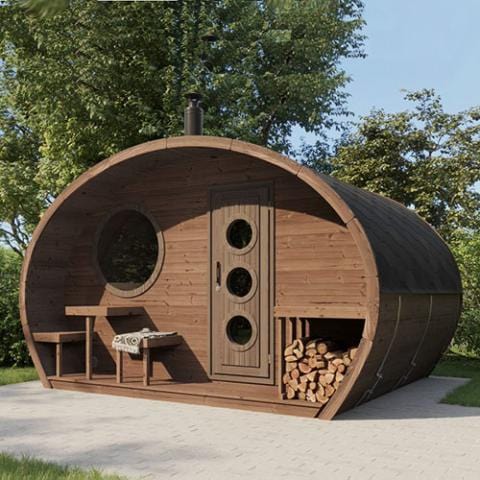 SaunaLife Model G11 Garden-Series Outdoor Home Sauna Kit - Secret Saunas