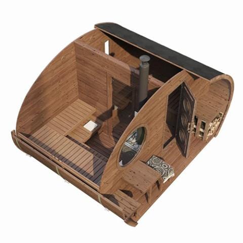 SaunaLife Model G11 Garden-Series Outdoor Home Sauna Kit - Secret Saunas