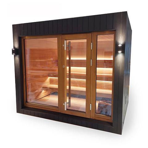 SaunaLife Model G7S Pre-Assembled Outdoor Home Sauna - Secret Saunas